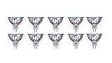 Pack Of 10 50MR16//FL 50Watt, 12 Volt, MR16, 12V, EXN 50W GU5.3 Bi-Pin Base, Halogen Flood Light Bulb