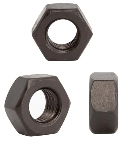 M10 (10mm) Hexagon Full Nuts Black Zinc Flake DIN 934 cl. 8 (Pack of 20) N06D