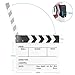 WoneNice Professional Black & White Acrylic Clapper Board Slate