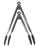CoastLine Kitchen Silicone Two Piece Tong Set | Pair Of 9