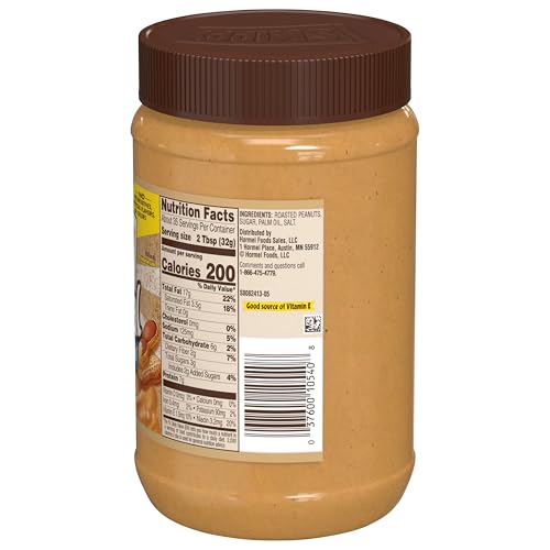 SKIPPY NATURAL SUPER CHUNK PEANUT BUTTER SPREAD, 7 G PROTEIN PER SERVING, 40 OZ.
