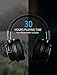 COWIN E7 PRO [2018 Upgraded] Active Noise Cancelling Headphones Bluetooth Headphones with Microphone Wireless Headphones Over Ear - Black (Renewed)