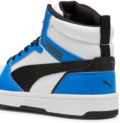 Rebound V6 Mid Jr, Scarpe da ginnastica Unisex - Bambini e ragazzi, Puma White Puma Black Racing Blue, 36 EU