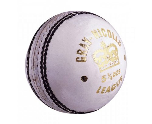 GRAY-NICOLLS League Cricket Ball, White, Senior by Gray-Nicolls