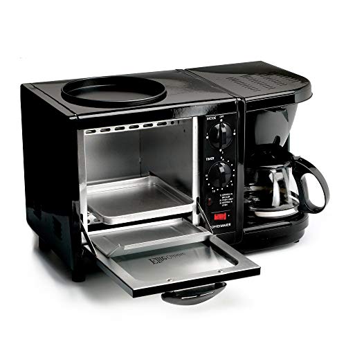 Elite Cuisine EBK-200B Maxi-Matic 3-in-1 Multifunction Breakfast Center, Black