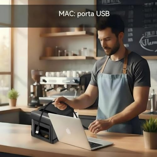Fuhuihe 80mm Bluetooth POS Receipt Thermal Printer USB Compatible with Windows/Mac Ideal for Restaurants and Retail Stores
