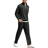 COOFANDY Men's Tracksuit 2 Piece Relaxed Fit Half-zip Sweatsuits Athletic Running Jogging Suit Sets
