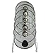 Evelots 6 Pot Lid Organizer for Cabinet Door or Pantry Wall - Closet Door Pots and Pans Lids Holder - Glass or Metal Pan Covers Cabinet Organizer Kitchen Storage - White 6 Tier Lid Rack