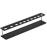 eBoot Acrylic Oval Makeup Brush Storage Organizer 10 Lattices Cosmetic Display Shelf (Black)