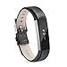 FITEEN Leather Bands for Fitbit Alta and Fitbit Alta HR Strap Style,Small Large-Black