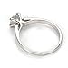 Yoursfs Solitaire Promise Rings for Her 18K White Gold Plated Fashion Crystal Jewelry