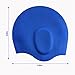 Swimming Cap Silicone Organic-Anti-Allergy -Aigh Elasticity -Durable,Does Not Pull Hair, Suitable for Long Short Hair Lady, Men And Children(Blue)
