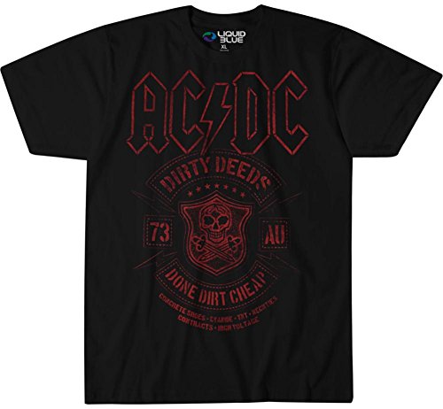 Liquid Blue Men's Done Dirt Cheap T-Shirt, Black, Small