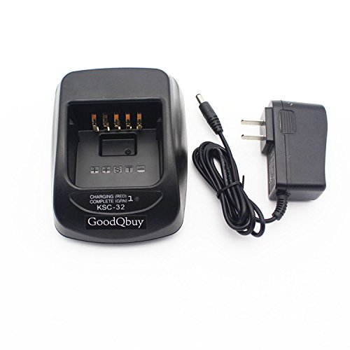 GoodQbuy Ni-MH NI-CD LI-ION Rapid Quick Charger KSC-32 for Kenwood Radio NX-410 NX-411 TK-2180 TK-3180 TK-5210 KNB-32N KNB-33 KNB-33L KNB-33Li