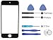 (md0410) Replacement Part Compatible for iPod Touch 5 5th Generation Black Front Outer Glass Lens (LCD & Digitizer Not Included) + Repair Tools Kit