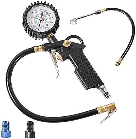 Amazon タイヤ空気圧チェック タイヤゲージ 見やすい大型メーター 車整備 カー用品 自動車 エアーチェック メンテナンス エアチェックガン Diy 工具 ガーデン