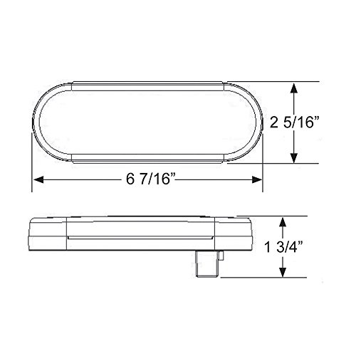 Blazer C562CATM LED 6-Inch Oval Stop/Tail/Turn/Park Amber Light - Clear