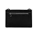 RACHEL Italian Baugette clutch mini wallet cross body bag with nickel chain smooth stiff leather and suede (black)