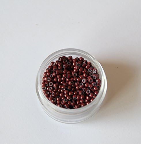 1000 Units Per Lot Silicone Nano Beads ,Micro Nano Ring with Silicone Line for Nano Tip Hair (burg)
