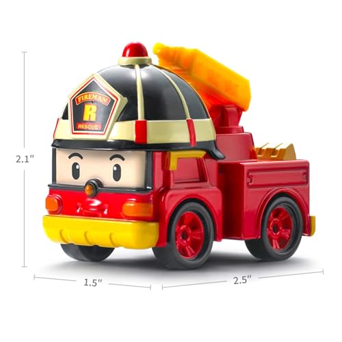 Robocar POLI Roy Die-Cast Toy – Fire Truck Hero Figures Collection | STEM Education, Role Play Rescue Vehicle, Birthday for Kids Age1 2 3 4 5