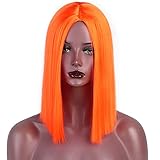ENTRANCED STYLES Colorful Wig Synthetic Straight Hair Middle Part Shoulder Length Bob Wigs for Women Colorful Fashion Bob Wigs