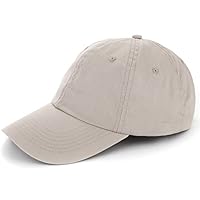TARTINY Unisex Classic Plain 100% Cotton Baseball Cap, Low Profile Adjustable Curved Visor Hat For Men & Women(Light Grey)