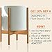 Fox & Fern Bamboo Plant Stand — 11.8 Inch Fixed Size Wooden Mid Century Planter Stand for Indoor Planters (Not Included); Raised Large Flower Pot Holder for Indoor Big Pots; Plug In Design - Bamboo