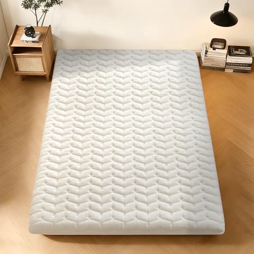 Premium Japanese Floor Mattress Twin Size 80"x 39", Extra Thick Futon Mattress with 100% High Density Foam - Ideal for Comfort and Support, Portable Tatami Mat Sleeping Pad for Guest Room, Dormitory