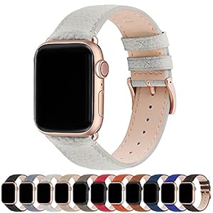 Fullmosa Compatibel Apple Watch Band 41mm 40mm 38mm, lederen horlogeband, iwatch band voor iWatch Serie SE/SE2/8/7/6/5/4…