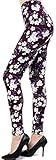 Lush Moda Extra Soft Leggings with Designs- Variety of Prints - Purple Florals 554
