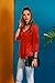 Angashion Women's Off Shoulder Lace Splice Loose Trim Casual Henley Blouse T-Shirt Tops