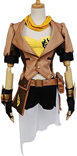 RWBY Yellow Trailer Yang Xiao long Outfit Cosplay Costume ... (Small, Female)