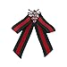Beatfull Designer Rhinestone Pre-tied Ribbon Bow Tie for Men / Women, Bee Brooch Pin Collar Jewelry (green(bee2))