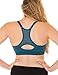 3 Pack Kalon Nylon Spandex Racerback Comfort Bras (S/M, Maroon/Navy/Teal)