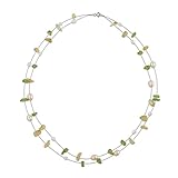 NOVICA Multi-Gem Peridot Cultured Freshwater Pearls .925 Sterling Silver Beaded Necklace 'Ocean Art'