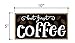Honey Dew Gifts But First Coffee 5 inch by 10 inch Hanging Wall Art, Decorative Wood Sign Home Decor, Coffee Sign, 75414