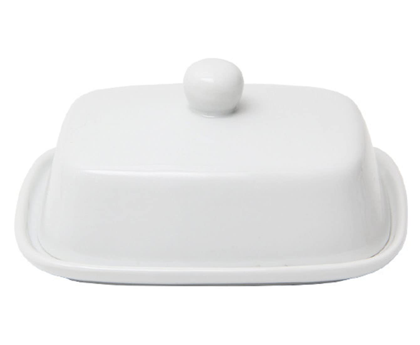 Photo 1 of Butter Dishwith Lid for Countertop, Ceramics Butter Keeper Holder With Airtight Cover,Butter Container for Counter or Fridge, White Butter Holder