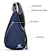WATERFLY Packable Shoulder Backpack Sling Chest Crossbody Bag Cover Pack Rucksack for Bicycle Sport Hiking Travel Camping Bookbag Men Women (Dark Blue)