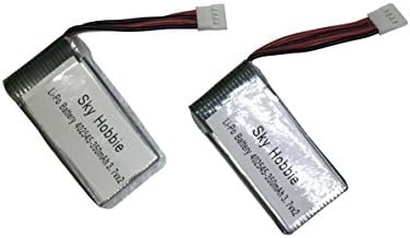 Sky Hobbie 2 Pack 3.7V 350mAh Rechargeable Li-Po Batteries for UDI U845 WiFi FPV Drone