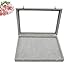 Wuligirl Ice Velvet Clear Lid Storage Earrings Necklaces Bracelet Jewelry Showcase Organizer Display (100 Slot Rings)