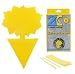 Yellow Dual Sticky Fly Traps (10 Pack) for Fruit Fly Gnat Whiteflies Fungus Gnats Small Insects Houseplant Eco Friendly 21C Save A Garden Flower Shape primary