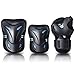 JBM Presents Special Multi Sport Protective Gear Knee Pads and Elbow Pads with Wrist Guards for Cycling, Skateboard, Scooter, BMX, Bike (Blue and Dark, Adult)
