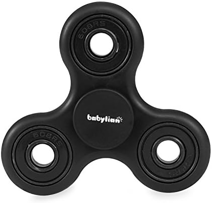 Babylian Fidget Spinner,Ultra Durable Stainless Steel Bearing, Focus Anxiety Stress Relief Boredom Killing Time Toys, High Speed Over 3 Minutes Spins. (Black)