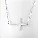 LEMONDROP 925 Sterling Silver Sideways Cross Necklace