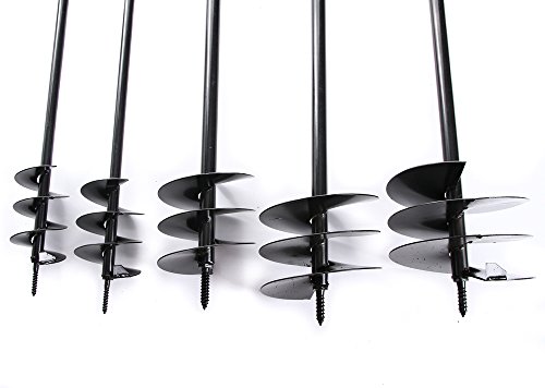 rg-vertrieb Handbohrer Erdbohrer Erdlochbohrer Pflanzbohrer schwarz 5 Durchmessern zur Auswahl (200mm) – Bild 4