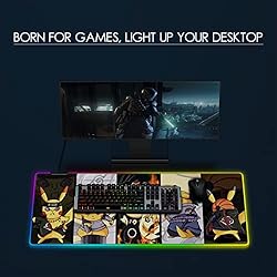 RGB Mouse Pad for Anime Monsters - Anime Pika Large