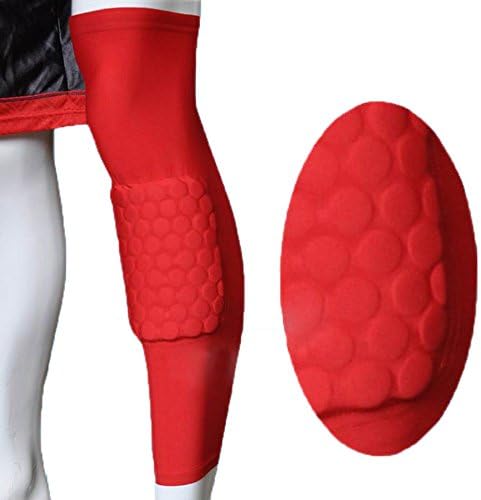 1PC NOT ONE PAIR RUNSTAR Sports Crashproof Knee Pad Compression Leg Sleeve for Any Outdoors,Red
