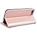 iPhone 7 Plus Case, CinoCase Luxury 3D Bling Crystal Rhinestone Wallet Leather Purse Flip Card Pouch Stand Cover Case with Shiny Diamond Pearls & Lovely Heart Pendant for iPhone 7 Plus - Rose Gold