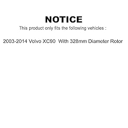 Front Disc Brake Rotors Pair For 2003-2014 Volvo