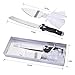 ULA Bride and Groom Wedding Cake Knife and Server Set Serrated Knife Pie Server for Wedding Gift Valentine Day Gift